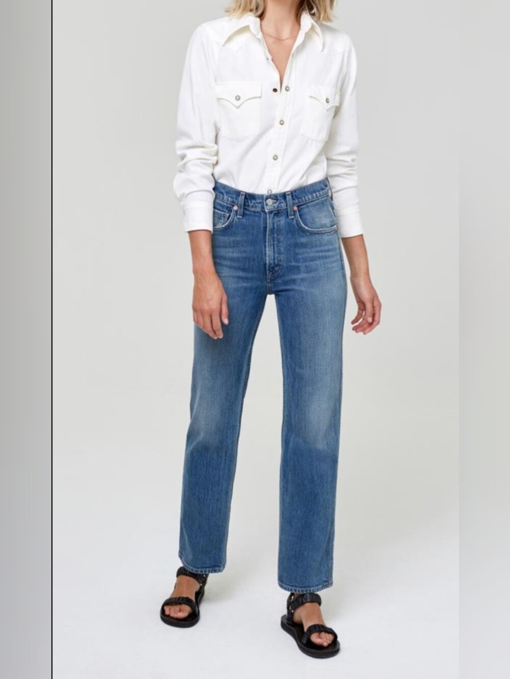 Citizens of Humanity COH Daphne Straight Leg High Waisted Jeans Size 24